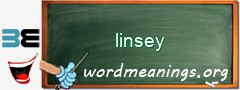 WordMeaning blackboard for linsey